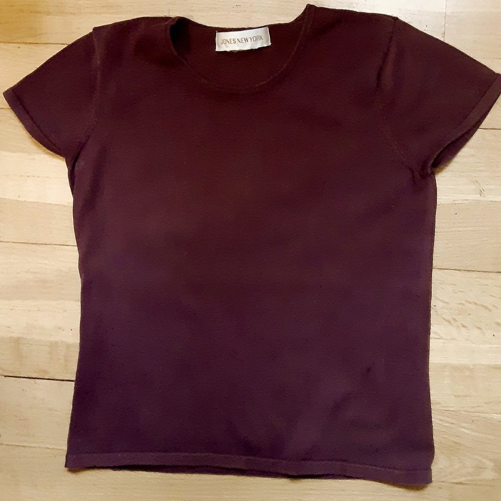 Jones New York Top Burgundy Size 8